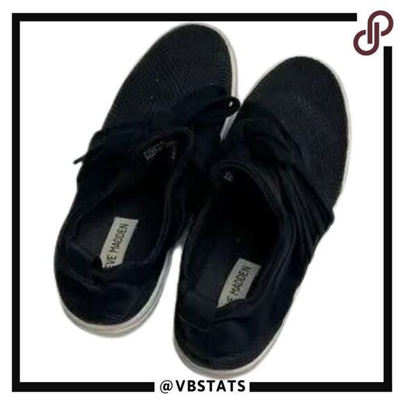 Women's size 7.5 Steve Madden Black Lancer Sneakers - Picture 1 of 9